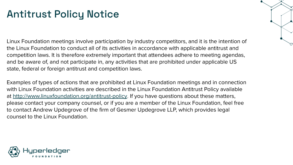 Antitrust Policy Notice